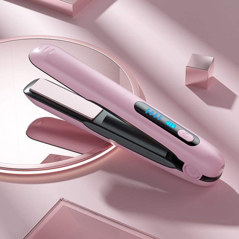Wireless Hair Straightener & Curler – 2-in-1 USB Portable, Rechargeable, 4 Heat Settings – For Dry & Wet Hair