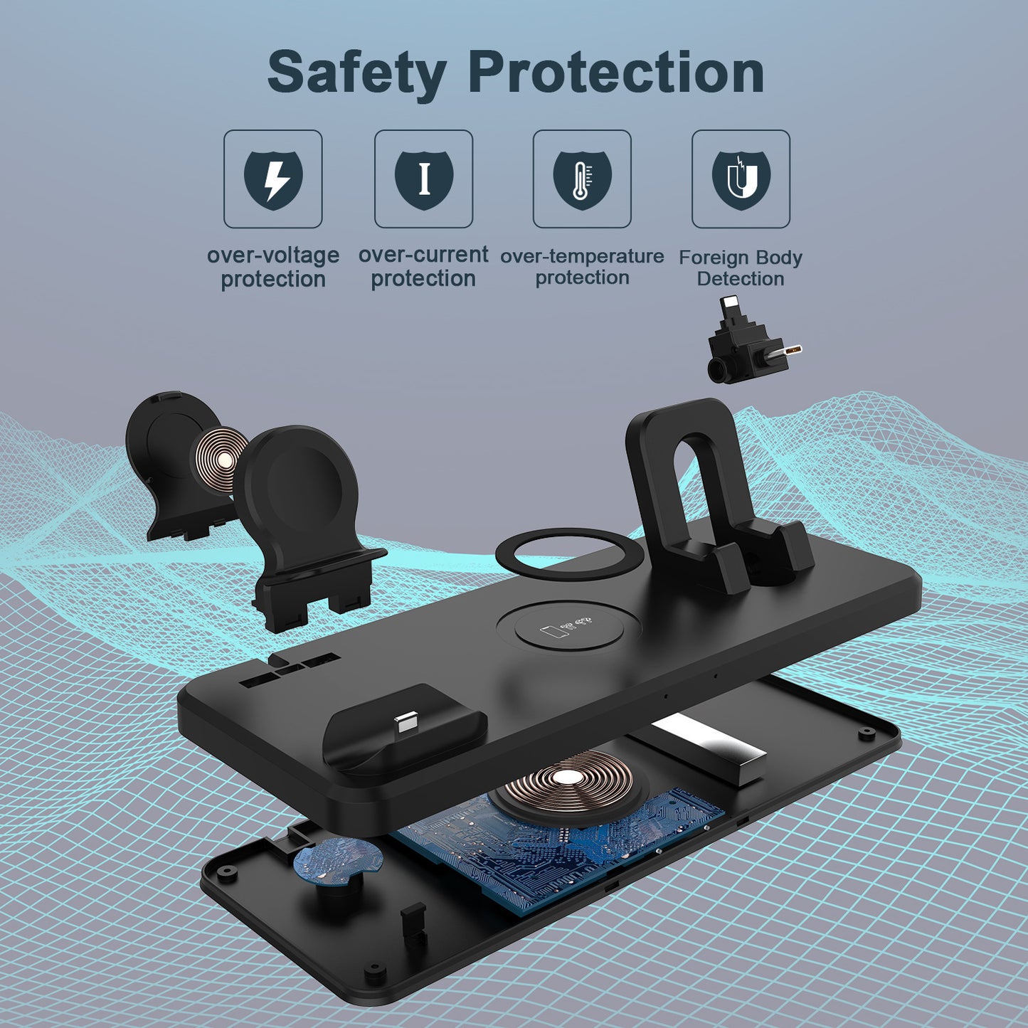 15W Wireless Charger 3-1 Wireless Charging