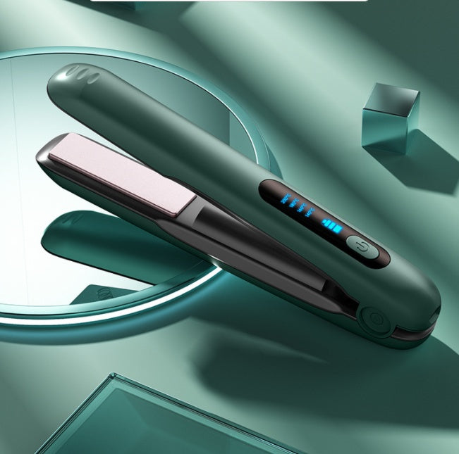 Wireless Hair Straightener & Curler – 2-in-1 USB Portable, Rechargeable, 4 Heat Settings – For Dry & Wet Hair