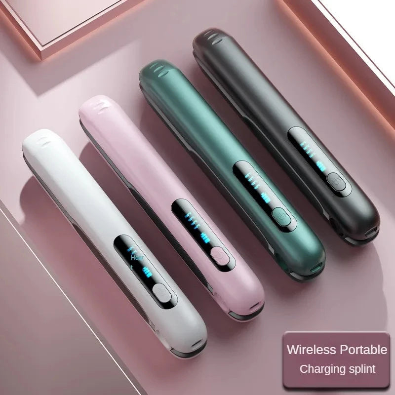 Wireless Hair Straightener & Curler – 2-in-1 USB Portable, Rechargeable, 4 Heat Settings – For Dry & Wet Hair