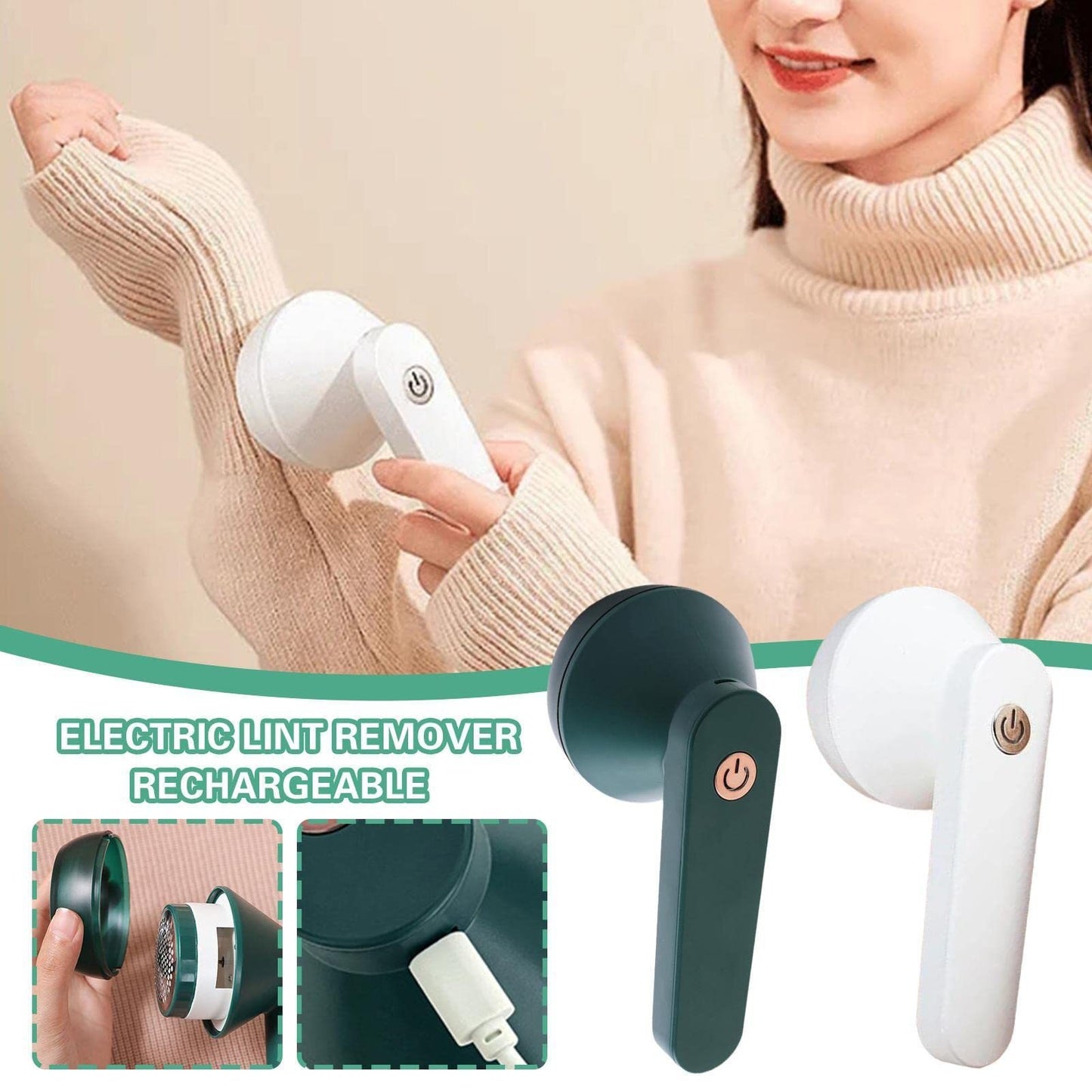 Electric Lint Remover – Rechargeable Fabric Shaver for Clothes & Furniture
